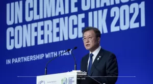 President Moon Jae-in promised carbon neutrality by 2050 at COP 26
